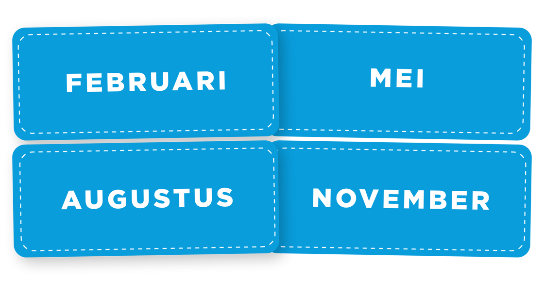 Blokken maanden dwtjes